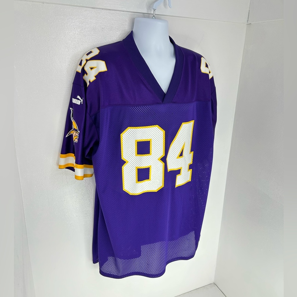 Minnesota Vikings Puma Jersey Men's XL NFL Randy Moss #84 Vintage 90s Y2K *READ - Picture 2 of 15